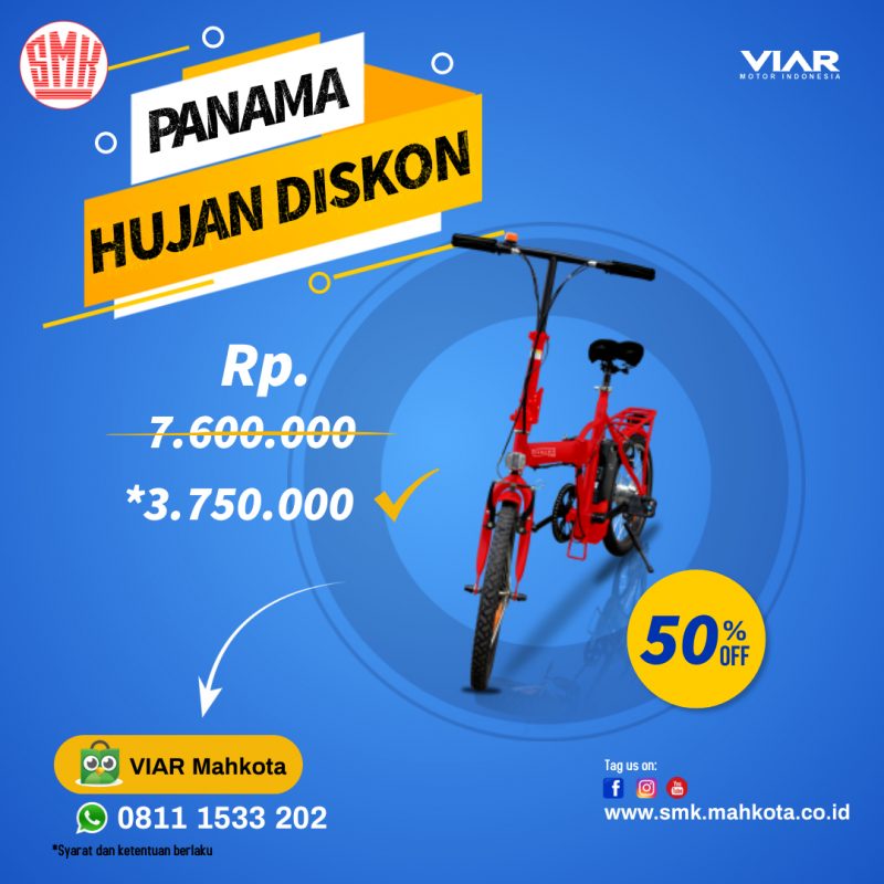 Promo Hujan Diskon 50% e bike panama VIAR SMK Kupang